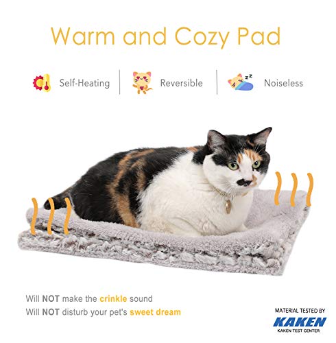 Self Heating Cat Pad Self Warming Bed 27.5" x 18.5" Thermal Heated Cat Mat Extra Warm Pet Mat for Outdoor and Indoor Large Kittens Small Puppy Pets