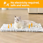 24x18 Ultra Soft Non-Slip Heated Cat Mat Thermal Blanket for Indoor Outdoor Pets Self Warming Bed