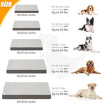 ksiiia orthopedic dog bed for large dogs deluxe plush washable pet mat with egg crate foam 35 x 22 inch gray