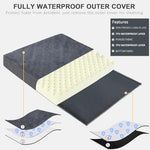 mihiikk water proof dog bed medium size dog orthopedic beds crate grey 35x22 inch