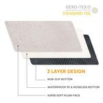 sunheir washable large dog bed cover soft plush waterproof 35x22x3 inches grey