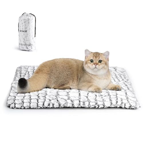 Self Warming Cat Bed, 24" x 18" Ultra Soft Cat Dog Pet Heating Pad for Indoor Outdoor, Non-Slip Heated Cat Mat Thermal Blanket