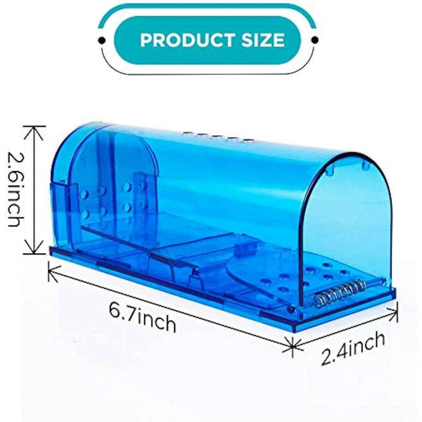 Blue Humane Mouse Trap Catch and Release No Kill Mice/Rodent Pet Safe Indoor/Outdoor Mousetrap Catcher