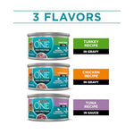 purina one natural high protein cat food variety pack turkey chicken and tuna recipes 2 packs of 12 3 oz cans