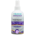 SkinSmart antimicrobial facial cleanser for breakouts and blemishes, with hypochlorous acid formula, 8 oz spray, gentle for all ages and skin types