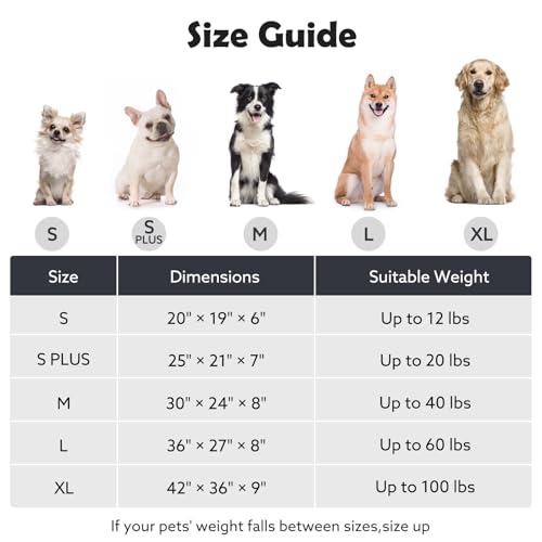 joejoy dog bed medium size dog faux rabbit fur pet bed non skid bottom