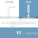 Shower Head Cleaning Brush for Small Hole,Multifunctional Shower Head Cleaner Tool Anti-Clogging Nozzle with Storage Boxes, Showerhead Cleaning Brushes Picks for Household Bathroom, White