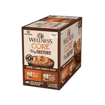 wellness core tiny tasters land variety pack grain free 1.75 oz pouch 12 count