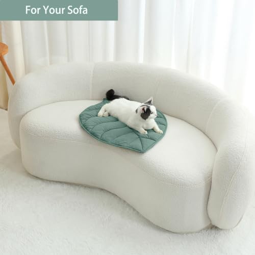 30 x 20 inch cotton leaf cat bed pad, warming mat for feral and indoor cats