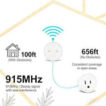 LoraTap Mini Remote Control Outlet Plug Adapter, 656ft Range Wireless Light Switch for Household Appliances, No Hub Required, 10A/1100W, White