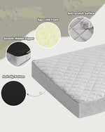 Orthopedic large dog bed with waterproof cover and non-slip base, 41x27 inch light gray