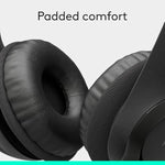Logitech H390 black stereo wired headset with noise cancelling mic for PC, laptop, Chromebook