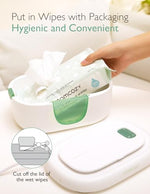 Momcozy baby wipe warmer with large capacity, spring design, fast heating, and night light