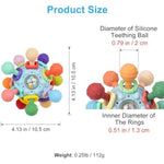 Baby Montessori Sensory Toys for 0-6 6-12 Months, Baby Teether Teething Toys for Babies 0 3 6 9 12 18 Months, Newborn Infant Learning Developmental Toys Gifts for 1 2 Year Old Boys Girls