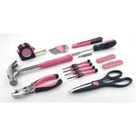 Apollo Tools Original 39-Piece General Household Tool Set, Pink Toolbox Storage Case