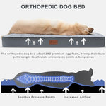 mihiikk water proof dog bed medium size dog orthopedic beds crate grey 35x22 inch