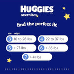 Huggies Overnites Size 5 Overnight Diapers, 50 Ct, 27+ lbs, Disney Designs