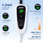 Cat Heating Pad with adjustable temperature and timer options, 18x18 inch, indoor, waterproof and flame-retardant PVC core