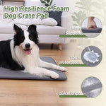 Dark Gray 35 x 22 inch Double-Sided Waterproof Dog Crate Pad with Cooling and Anti-Slip Features for Medium Large Dogs