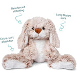 Melissa & Doug Burrow Bunny Stuffed Animal Plushie with Big Feet, Floppy Ears & Fluffy Tail, Adorable Pretend Play Toddler Toys for Girls & Boys 3+