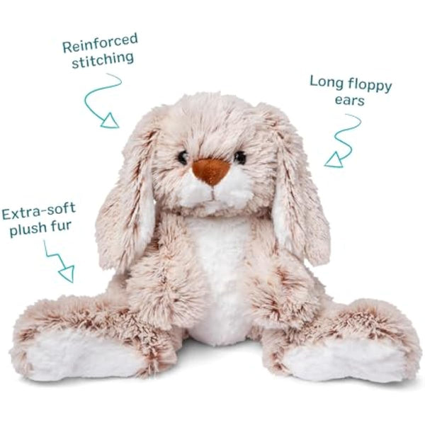 Melissa & Doug Burrow Bunny Stuffed Animal Plushie with Big Feet, Floppy Ears & Fluffy Tail, Adorable Pretend Play Toddler Toys for Girls & Boys 3+