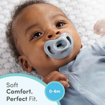 NUK Timeless Comfy Pacifiers for 0-6M Babies | 100% Silicone, BPA-Free, 5-Pack
