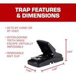 Tomcat Rat Snap Trap, 1 Rat Size Trap - Reusable - Effectively Kill Rats - Ideal for Home and Farm Use