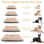 joejoy deluxe plush washable dog beds anti-slip pet sleeping mat for extra large medium small dogs 40 x 27 beige