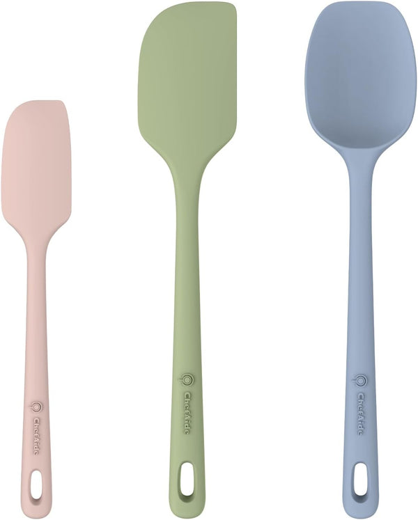 5 Pieces Silicone Spatula Set - Food Grade Rubber Spatula with Ergonomic Grip