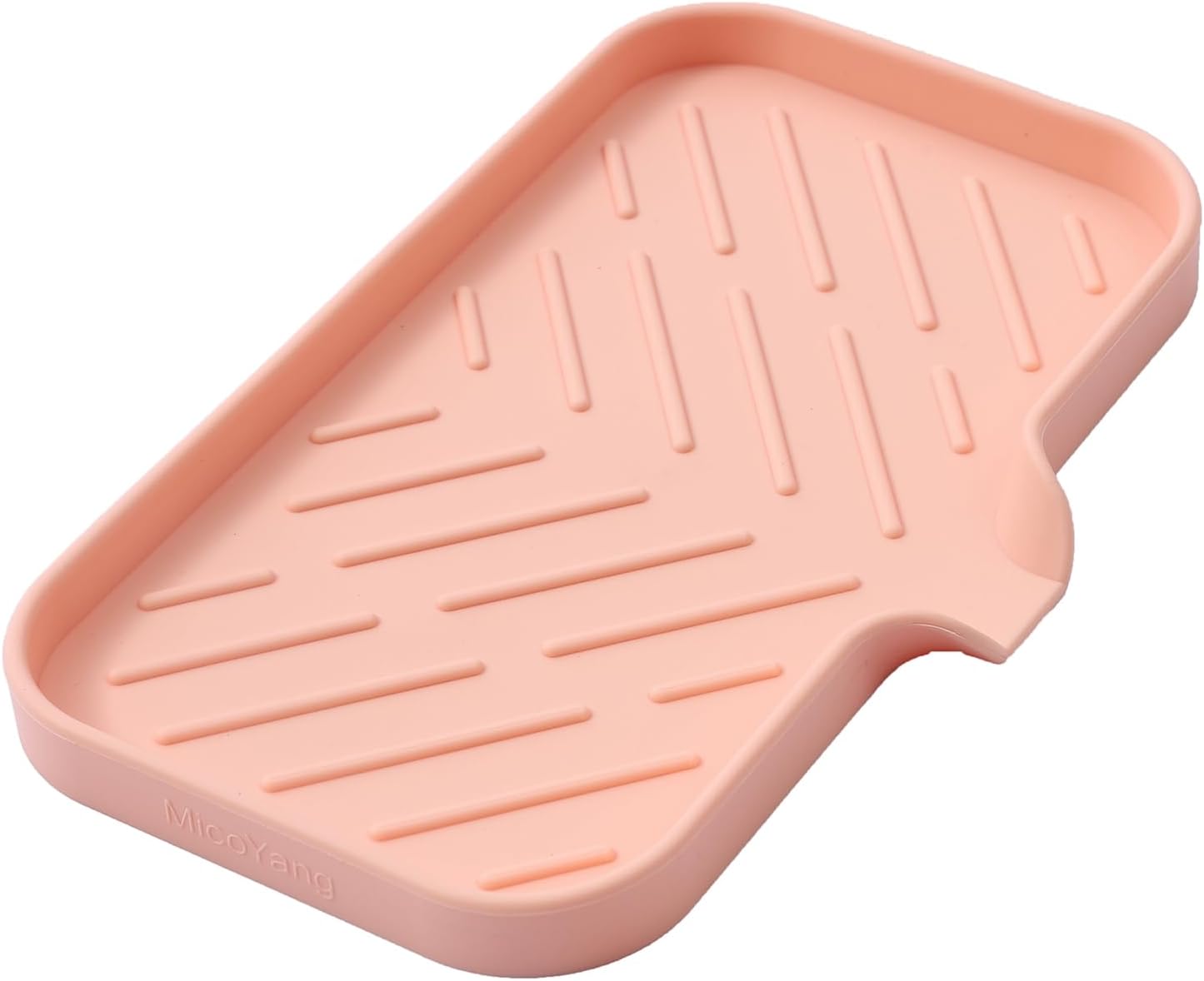 Silicone Bathroom Soap Dishes with Drain Spout-Bathroom and Kitchen Sink Organizer,Sponge Holder,Dish Soap Tray,Perfect for Dispenser,Scrubber,Bottle,Cup on Sink or Counter-Black 4.9"×3.2"