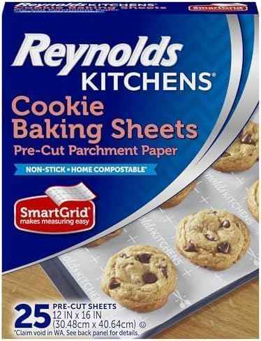 Reynolds Kitchens Air Fryer Liners Disposable, Unbleached Parchment Paper Sheets, 50 Count