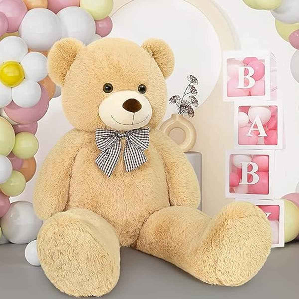 MaoGoLan Giant 4ft Classic Teddy Bear Plush, Adorable and Cuddly Big Bear Stuffed Animal for Baby Shower and Party