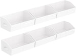 Large Fabric Trapezoid Storage Bins for Closet Organizer System 6 Pack