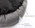 Love's cabin Round Donut Cat and Dog Cushion Bed, 20in bed for cats or small dogs, gray, super soft, durable, washable