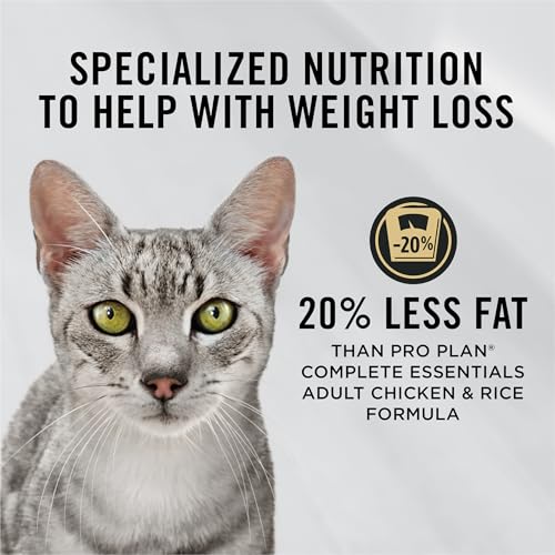 purina pro plan weight management chicken and rice adult formula dry cat food with high protein and less fat