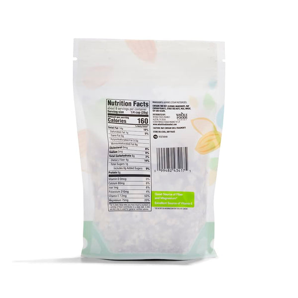 365 by Whole Foods Market, Sliced Almonds, No Sugar Added, 8 Ounce Bag for Baking and Cooking