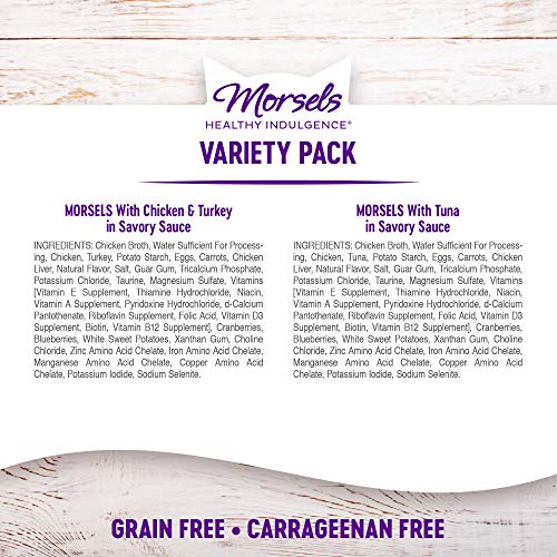 Wellness Healthy Indulgence Morsels Adult Wet Cat Food, Natural, Protein-Rich, Grain-Free, 8 Pack
