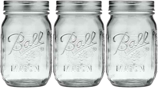 Ball Wide Mouth Glass Mason Jars with Lids and Bands, Used for Canning, Pickling, Juice, Jam, Jelly, Quart Size 32 Ounce (Pack of 2)