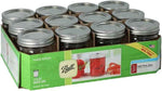 Ball Wide Mouth Glass Mason Jars with Lids and Bands, Used for Canning, Pickling, Juice, Jam, Jelly, Quart Size 32 Ounce (Pack of 2)