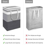 Waterproof 2 Pack Large Laundry Baskets with Reinforced Handles, Grey, 75Lx2