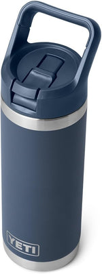 YETI Rambler 18 oz Vacuum Insulated Stainless Steel Bottle with Straw Cap
