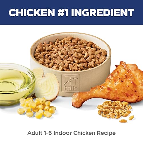 Hills science diet indoor adult 1-6 easy litter box cleanup dry cat food chicken recipe 15.5 lb bag