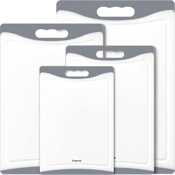 Set of 4 Extra Large Plastic Cutting Boards for Kitchen