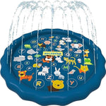 60-inch SplashEZ 3-in-1 kiddie pool and sprinkler for toddlers and babies, BPA-free water play mat for outdoor learning