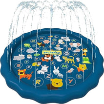 60-inch SplashEZ 3-in-1 kiddie pool and sprinkler for toddlers and babies, BPA-free water play mat for outdoor learning