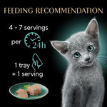 Sheba Perfect Portions kitten wet cat food pate chicken, salmon, and turkey entrees, 2.6 oz twin-pack trays, 24 count, 48 servings