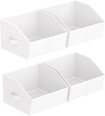 Large Fabric Trapezoid Storage Bins for Closet Organizer System 6 Pack