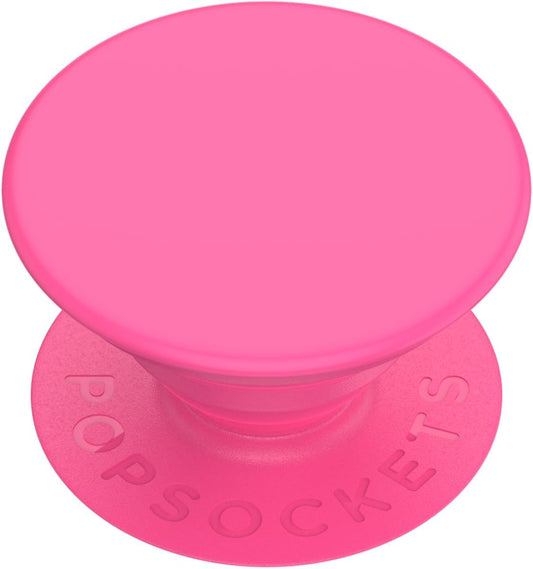 PopSockets Phone Grip with Expanding Kickstand, Adhesive Grip - Neon Pink