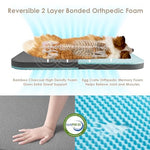 EheyCiga 72x44x11 Grey Orthopedic Memory Foam Foldable Human Dog Bed with Non-Slip Bottom and Waterproof Faux Fur Cover