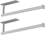 Wall-Mounted Kitchen Roll Dispenser in Brushed Nickel or Self-Adhesive, SUS304 Stainless Steel, Under Cabinet